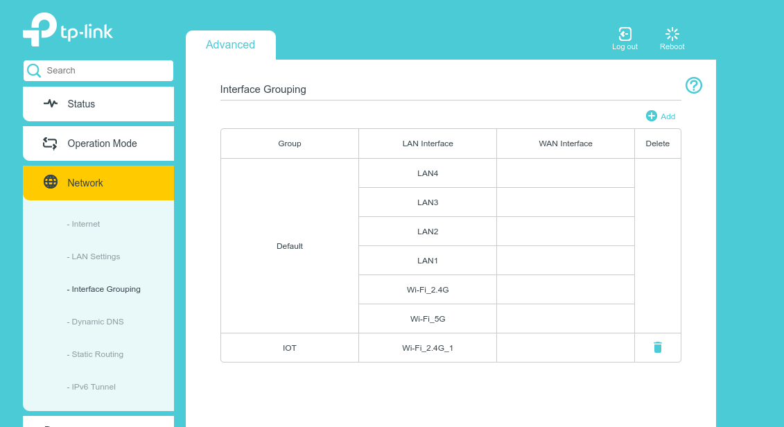 Interface Grouping